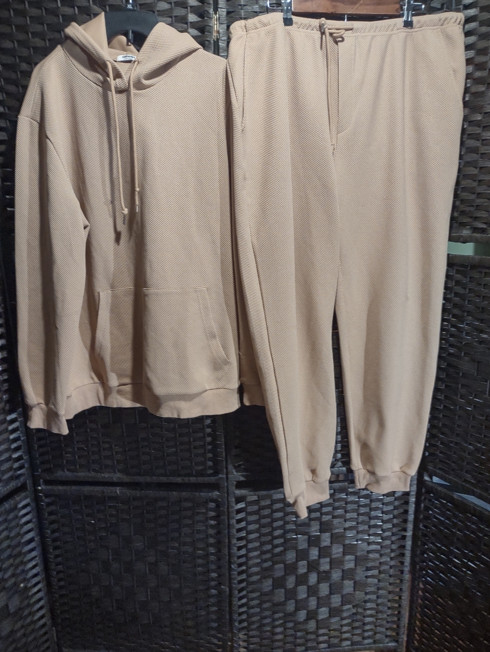 Coofandy Men's Size XXL Waffle Knit Tracksuit
